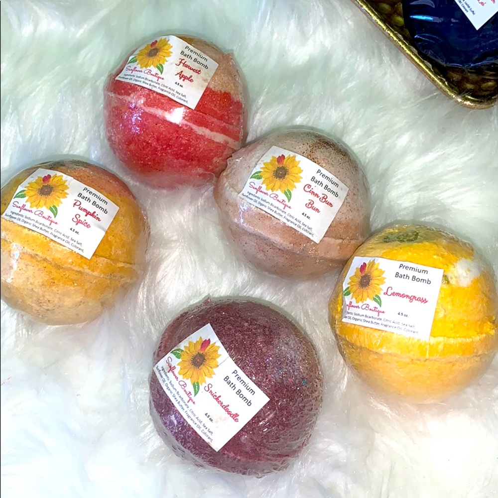 Olive oil bath bombs (pack of 4)
